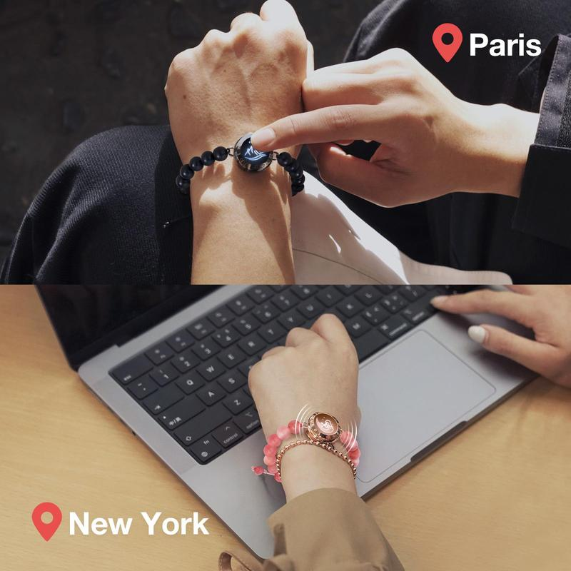 【Creative Gifts】totwoo Sun&Moon Touch Bracelets Functional Love Connect Gift For Boyfriend or Girlfriend or your Familay 【Creative Gifts】totwoo Sun&Moon Touch Bracelets Functional Love Connect Gift For Boyfriend or Girlfriend or your Familay