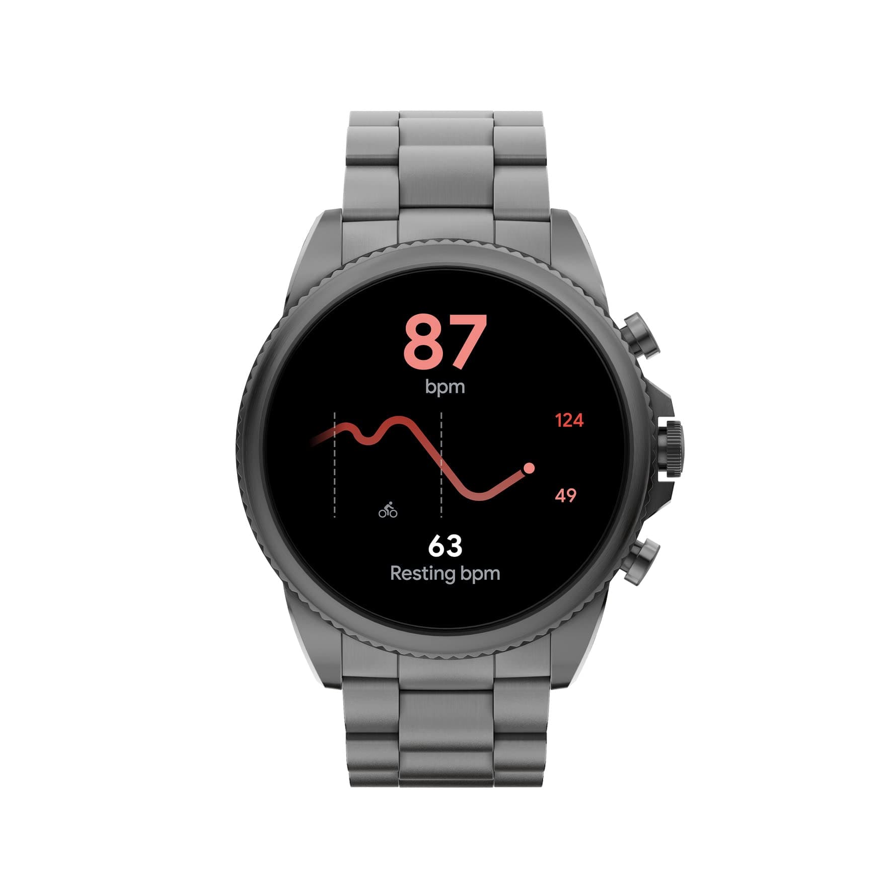 Fossil Men's Gen 6 44mm Stainless Steel Touchscreen Smart Watch