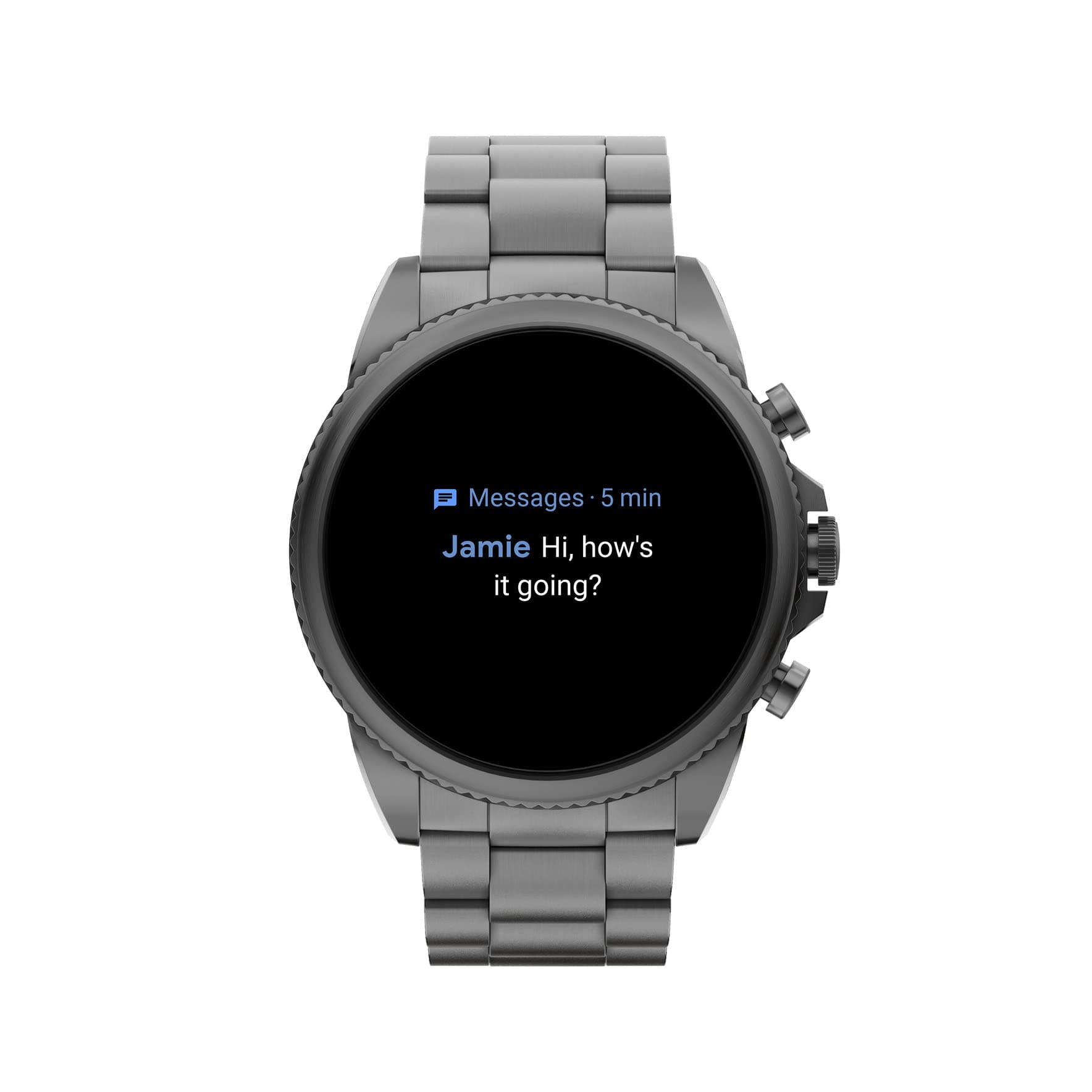 Fossil Men's Gen 6 44mm Stainless Steel Touchscreen Smart Watch
