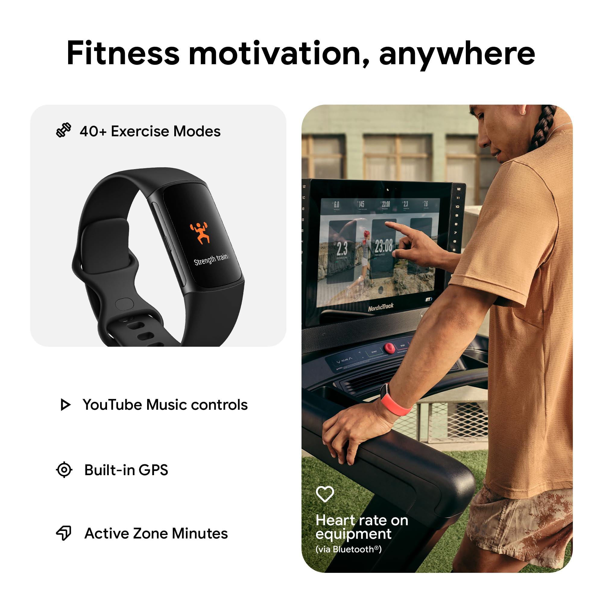 يتضمن جهاز تتبع اللياقة البدنية Fitbit Charge 6 عضوية مميزة مجانية لمدة عام واحد. يتضمن جهاز تتبع اللياقة البدنية Fitbit Charge 6 عضوية مميزة مجانية لمدة عام واحد.
