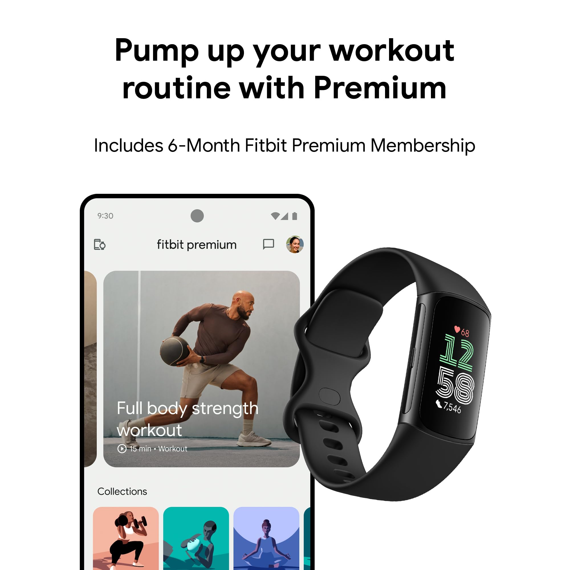 يتضمن جهاز تتبع اللياقة البدنية Fitbit Charge 6 عضوية مميزة مجانية لمدة عام واحد. يتضمن جهاز تتبع اللياقة البدنية Fitbit Charge 6 عضوية مميزة مجانية لمدة عام واحد.