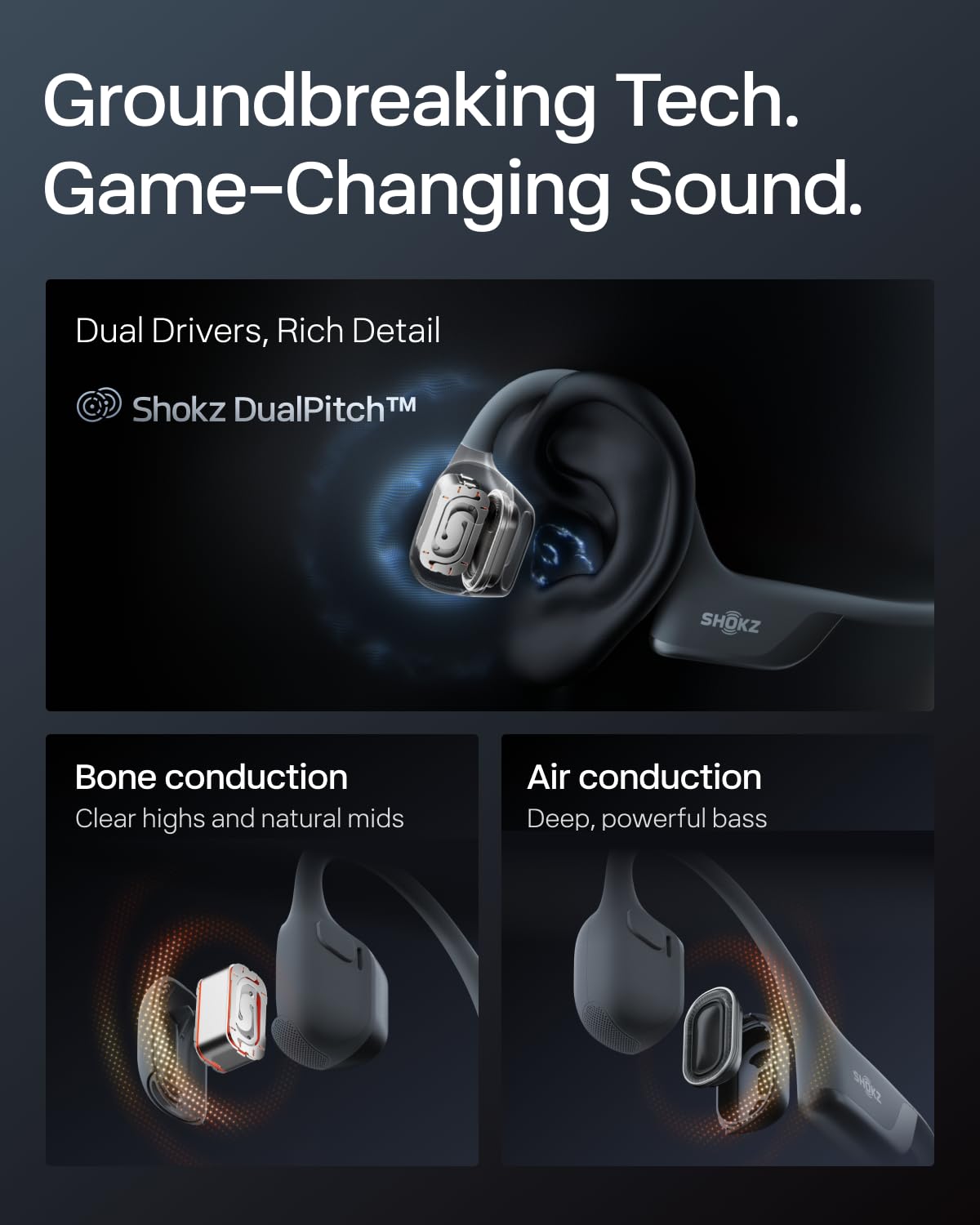 SHOKZ OpenRun Pro 2 - Bone Conduction Headphones SHOKZ OpenRun Pro 2 - Bone Conduction Headphones