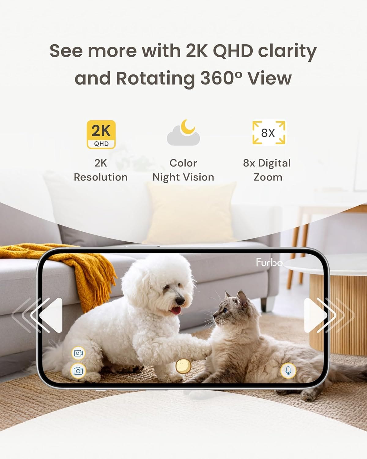 كاميرا الحيوانات الأليفة Petcube Bites 2 Lite، مع عضوية Furbo Nanny Premium المجانية لمدة 12 شهرًا كاميرا الحيوانات الأليفة Petcube Bites 2 Lite، مع عضوية Furbo Nanny Premium المجانية لمدة 12 شهرًا