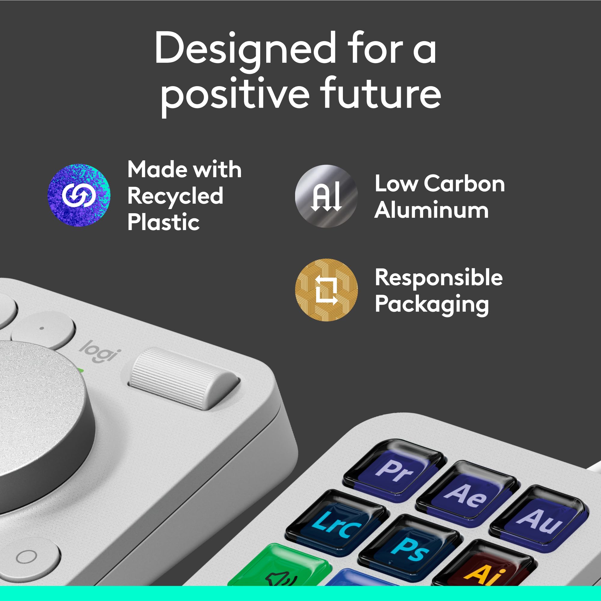 لوحة مفاتيح Logitech MX Creative Console ذات 9 أزرار قابلة للتخصيص لوحة مفاتيح Logitech MX Creative Console ذات 9 أزرار قابلة للتخصيص