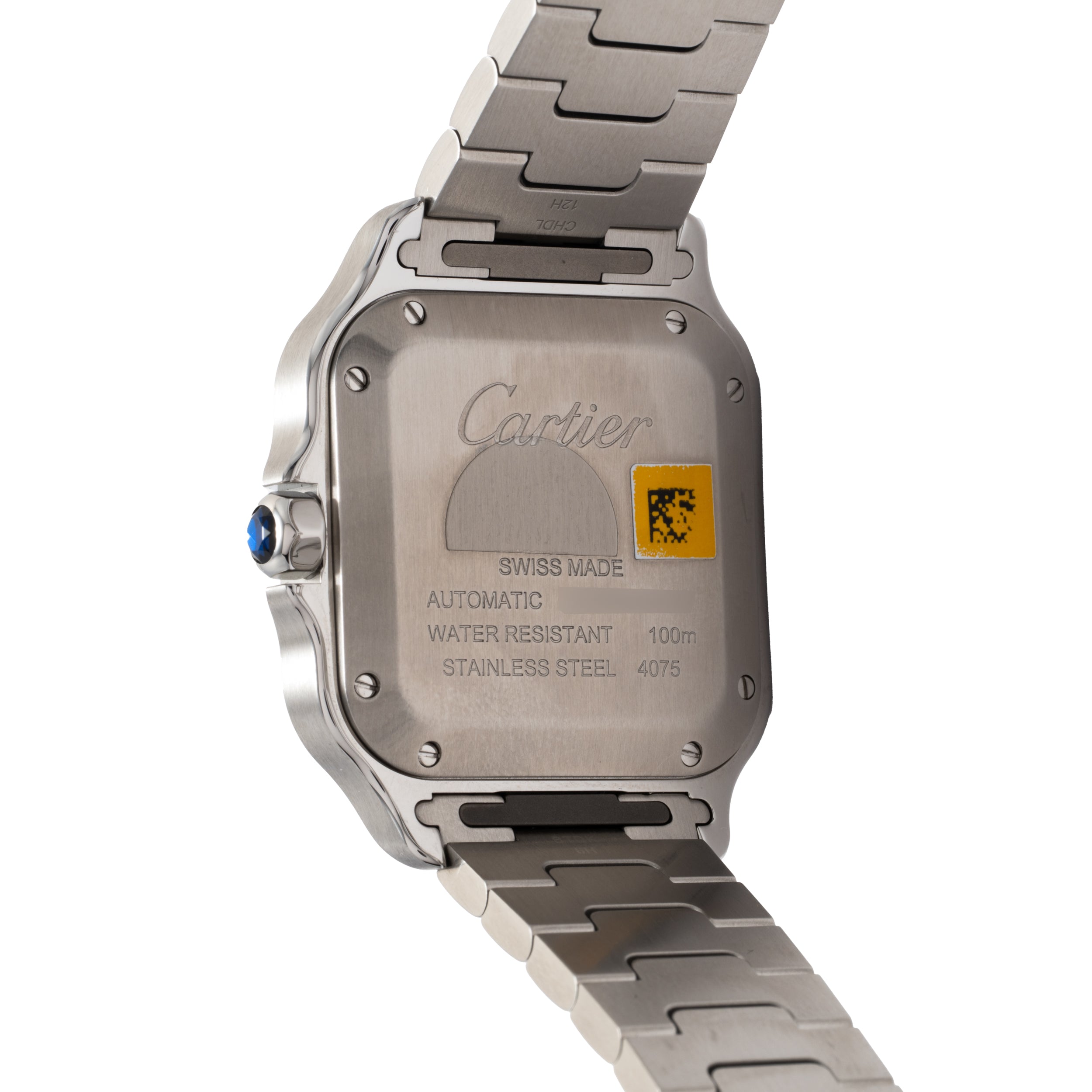Santos De Cartier Watch Medium Model, Automatic Movement, Steel, Interchangeable Metal And Leather Bracelets Santos De Cartier Watch Medium Model, Automatic Movement, Steel, Interchangeable Metal And Leather Bracelets